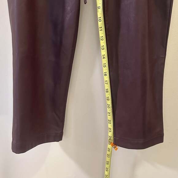 LOFT Faux leather Wide Leg Corpcore Trousers-L - Picture 6 of 6
